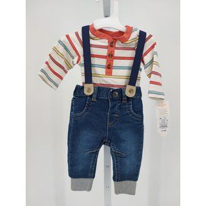Baby Boy Cat & Jack 2 Piece Outfit - Size NB
